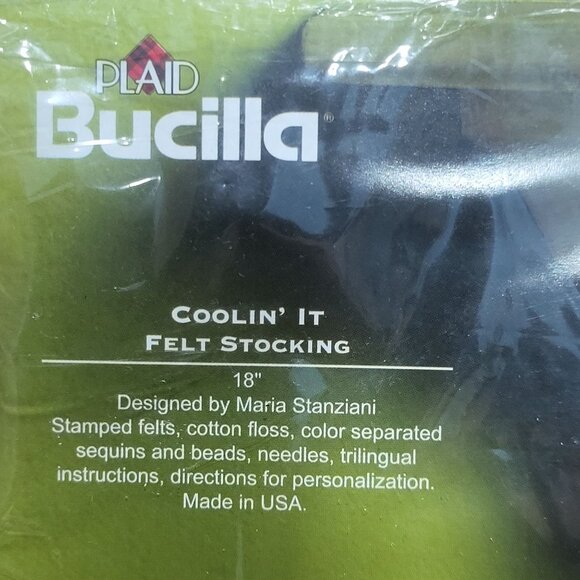 Plaid Bucilla Coolin It Felt Stocking Kit 18" 2008 86105 - Picture 10 of 10